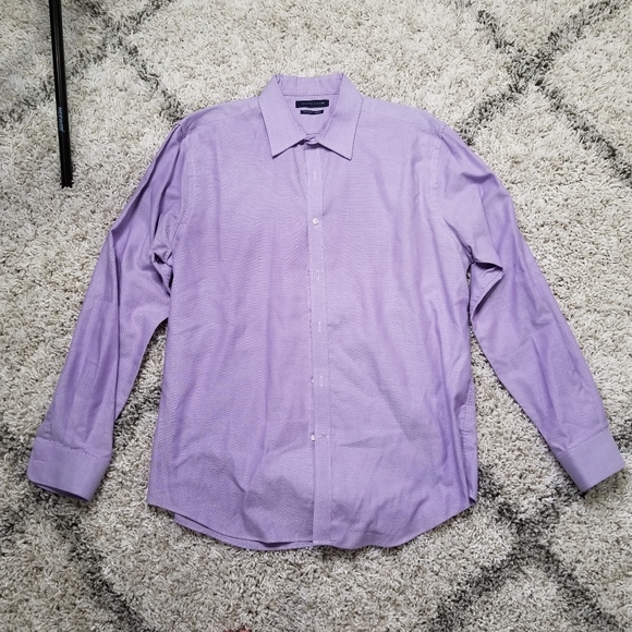 Tommy Hilfiger Purple Athletic Fit Stretch Button Down Size 34/35. 16.5" - Picture 1 of 6